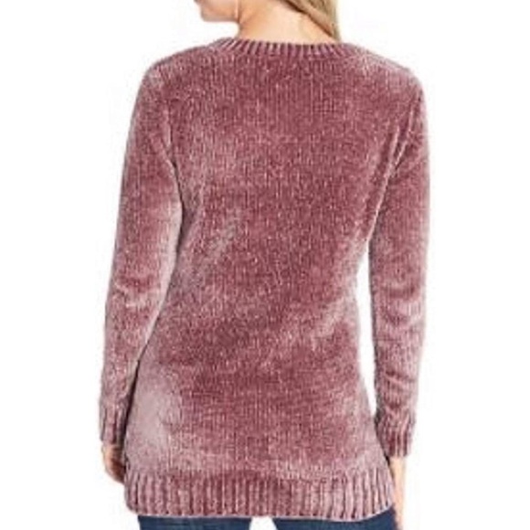 Orvis Chenille Long Chunky Knit Sweater Rose Pink - Picture 2 of 14